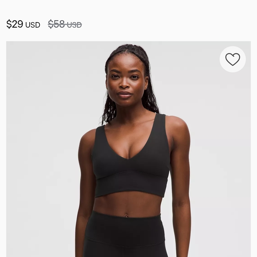 lululemon athletica Black Sports Bra Size 6
